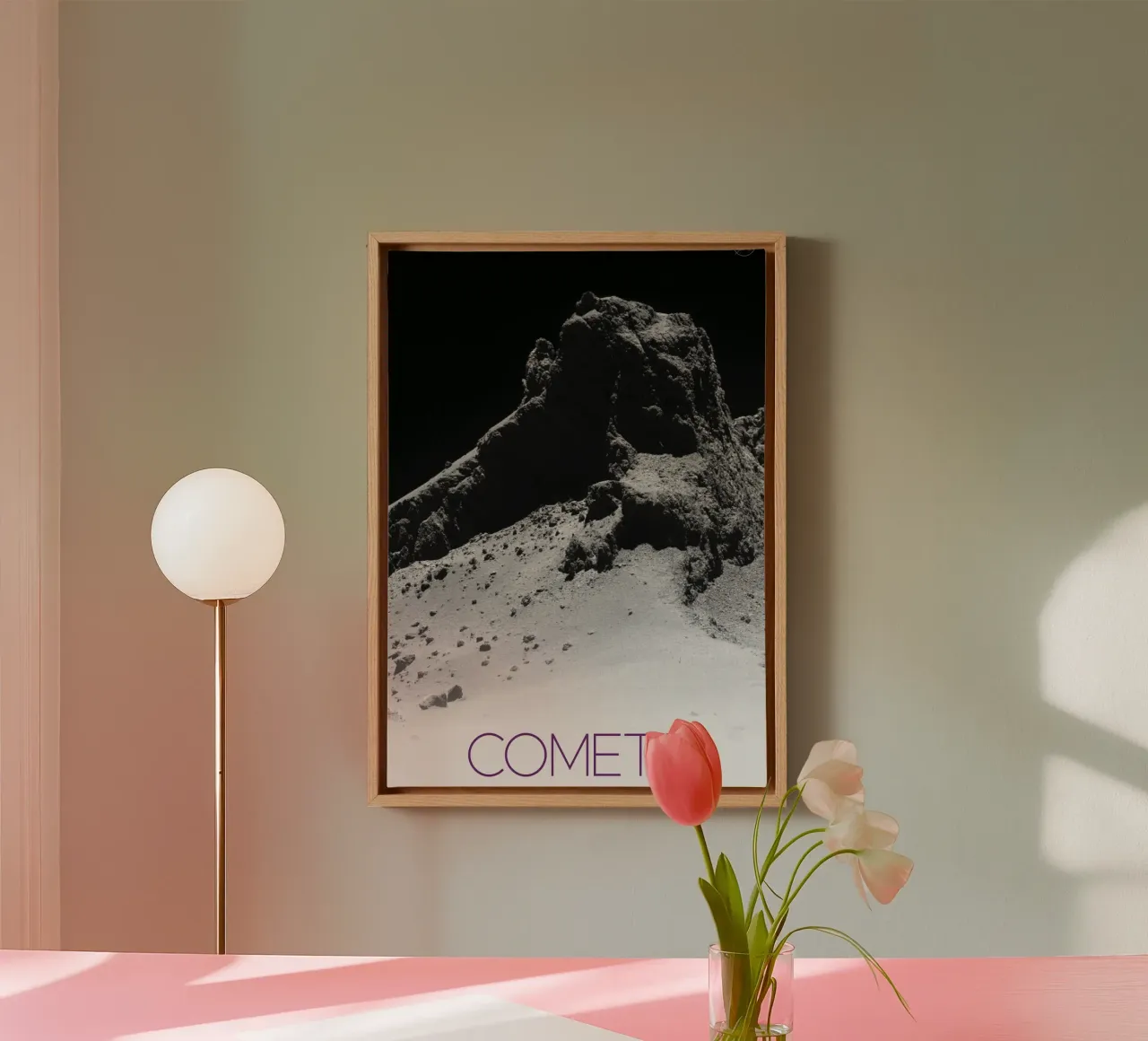 nasa comet poster tela con Cornice a cassetta da 🎁 ARTVI-SHOP