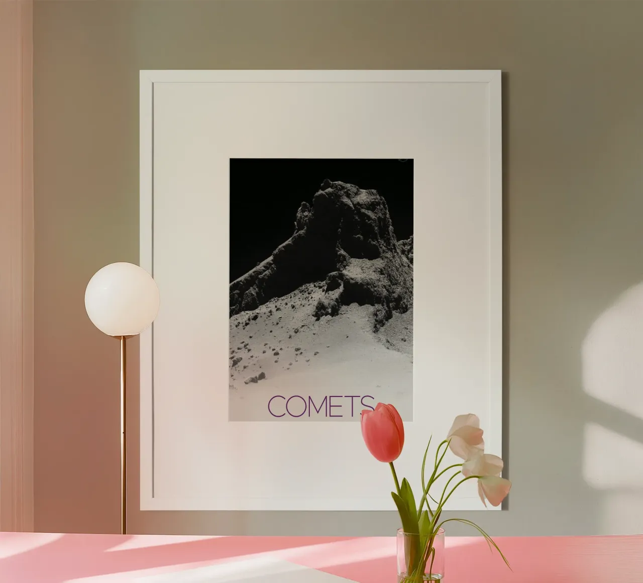nasa comet poster poster con telaio in alluminio da 🎁 ARTVI-SHOP