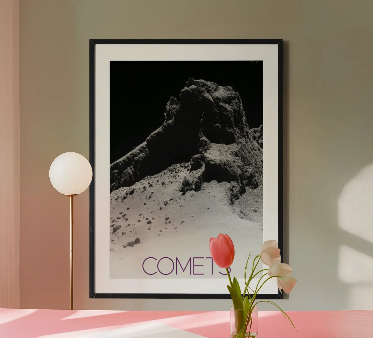 nasa comet poster poster con telaio in alluminio da 🎁 ARTVI-SHOP