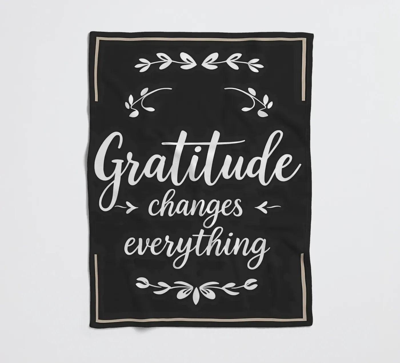 Dankbaarheid verandert alles fleecedeken van inspirational quote