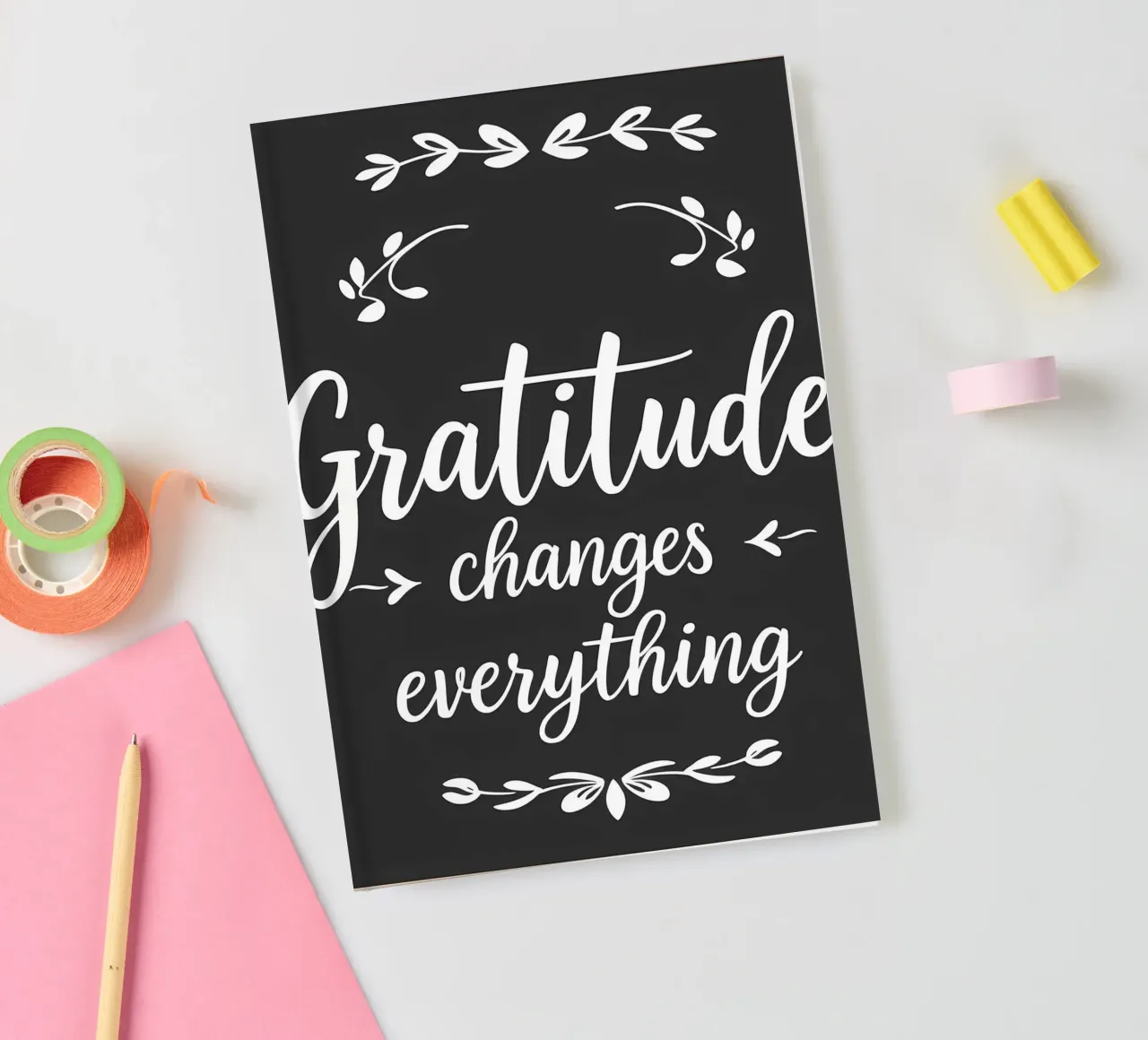 Gratitude Changes Everything notebook by inspirational quote