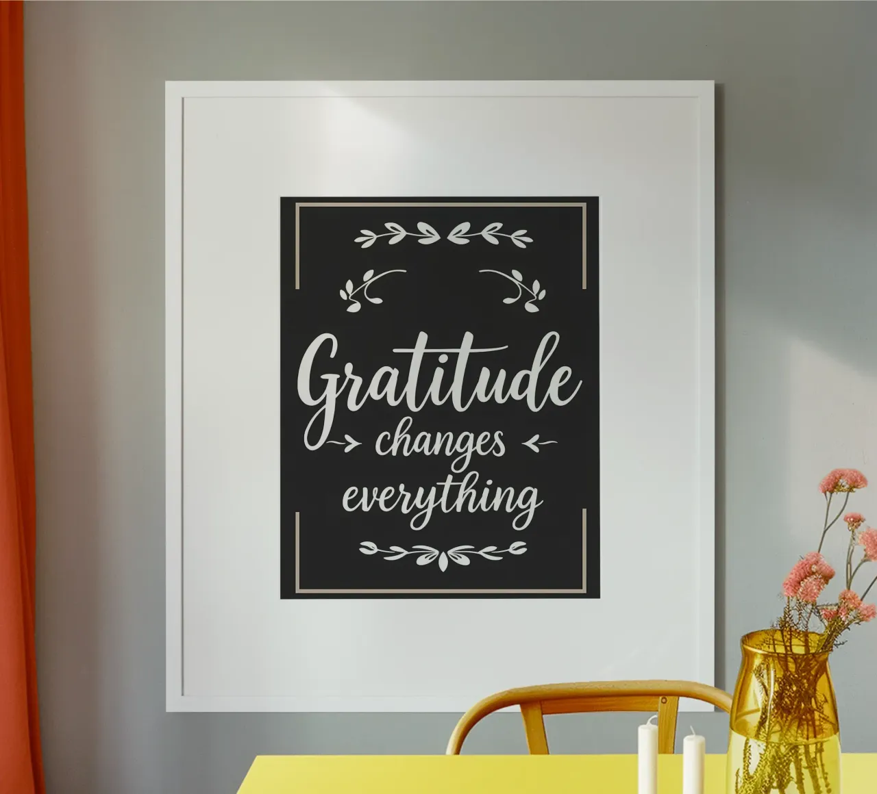 Gratitude Changes Everything poster by inspirational quote