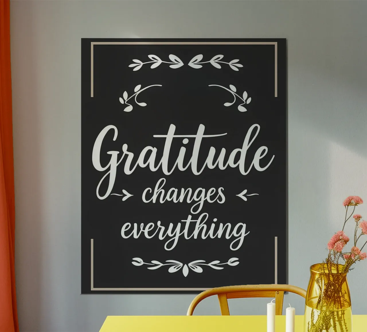 Gratitude Changes Everything poster by inspirational quote