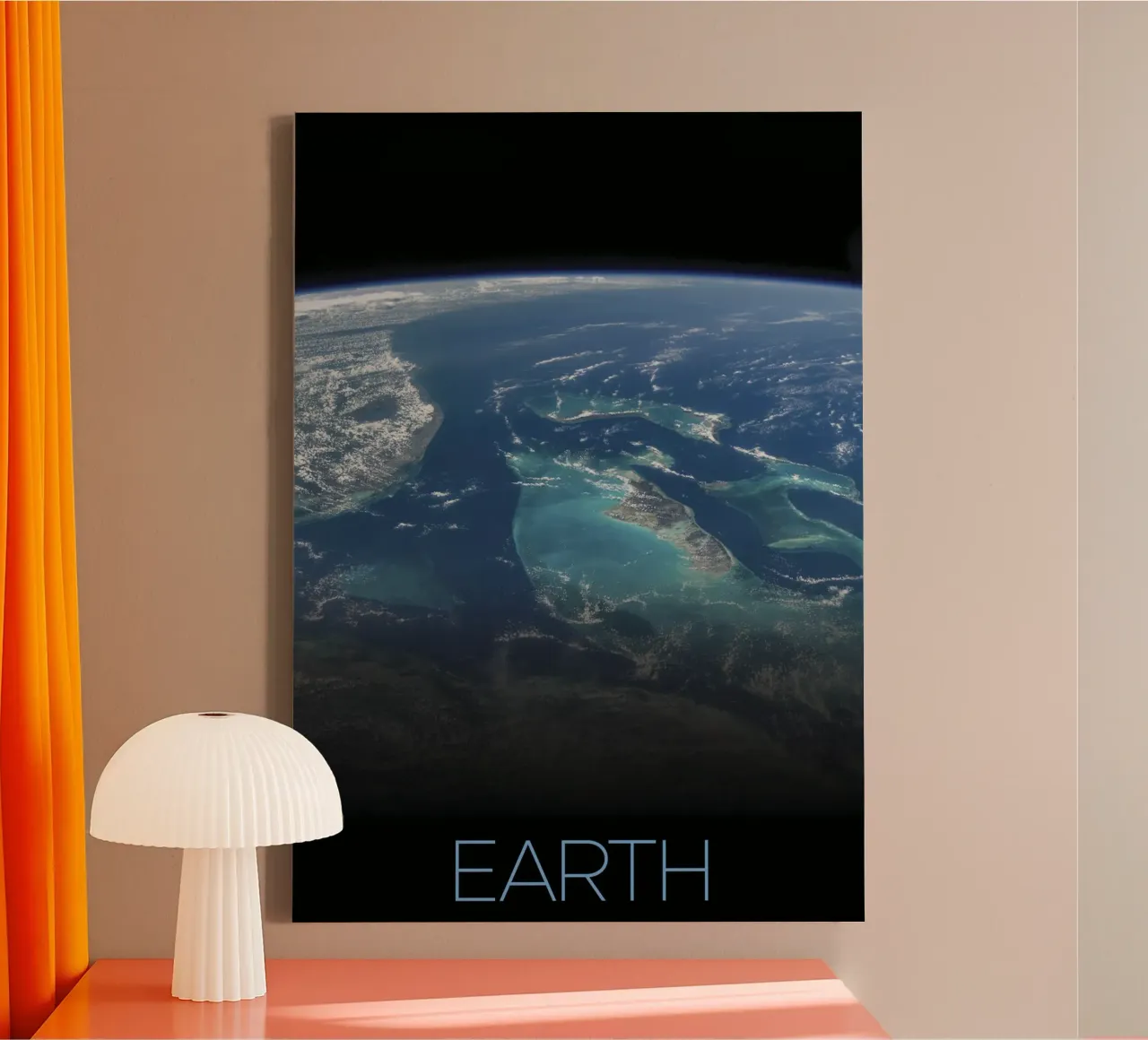 Planeet Aarde Poster canvas met Baklijst van 🎁 ARTVI-SHOP