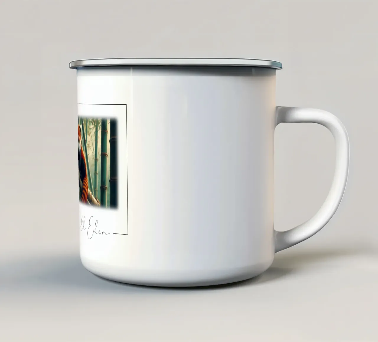 PANDA ROUX tazza in smalto da RUBIANT ART