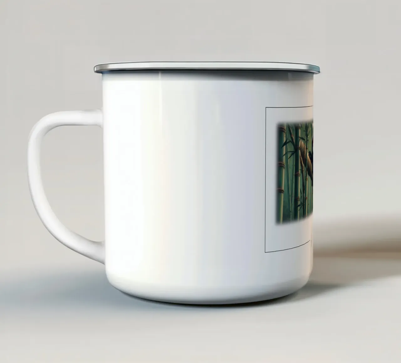 PANDA ROUX tazza in smalto da RUBIANT ART