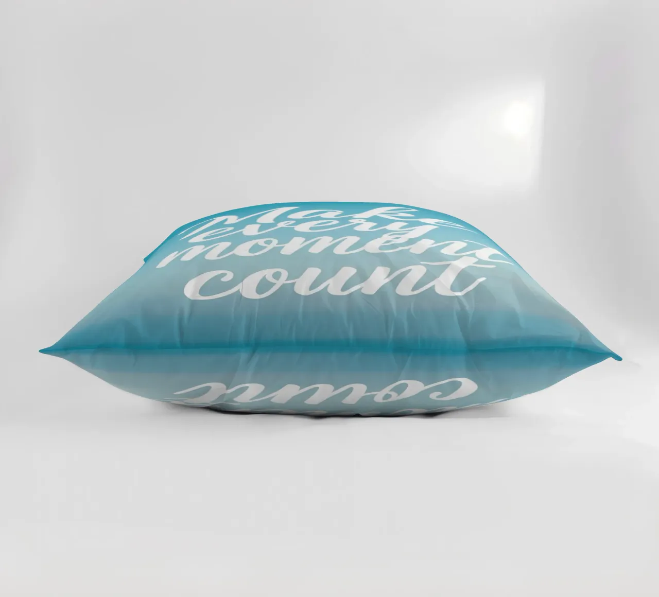 Make Every Moment Count decorative cushion by inspirational quote