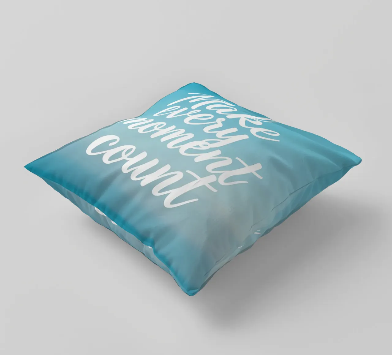 Make Every Moment Count decorative cushion by inspirational quote