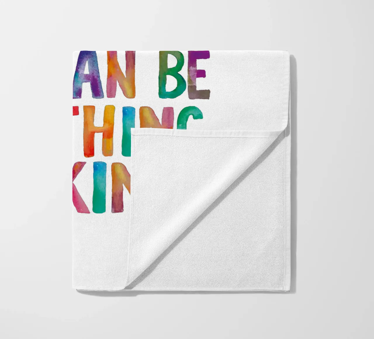 In un mondo in cui si può essere qualsiasi cosa, sii gentile Typografie telo mare da THE MOTIVATED TYPE