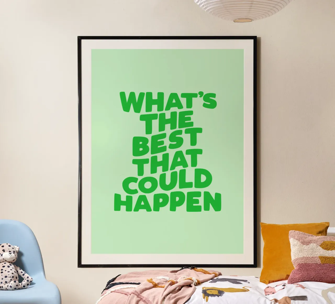 What's The Best That Could Happen Typografie Ontwerp in het Groen hahnemühle van THE MOTIVATED TYPE