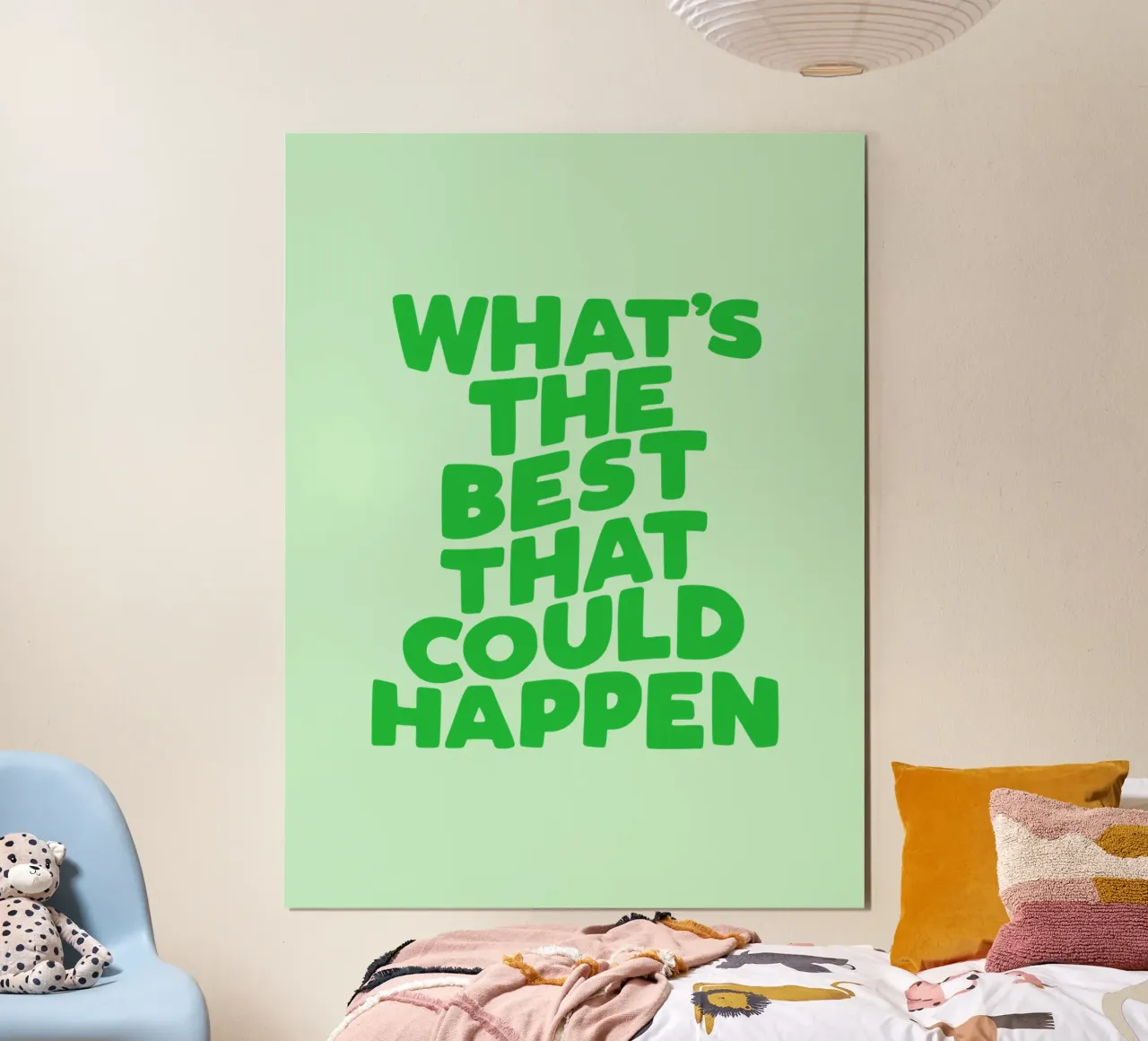 What's The Best That Could Happen Typografie Ontwerp in het Groen hahnemühle van THE MOTIVATED TYPE