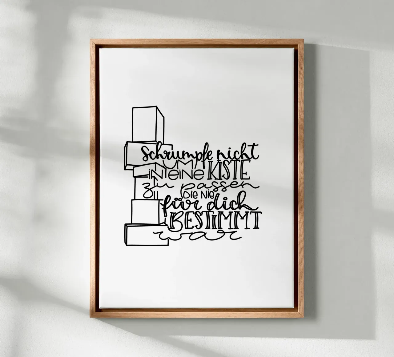 Selbstliebe tela con Cornice a cassetta da Letters of Love