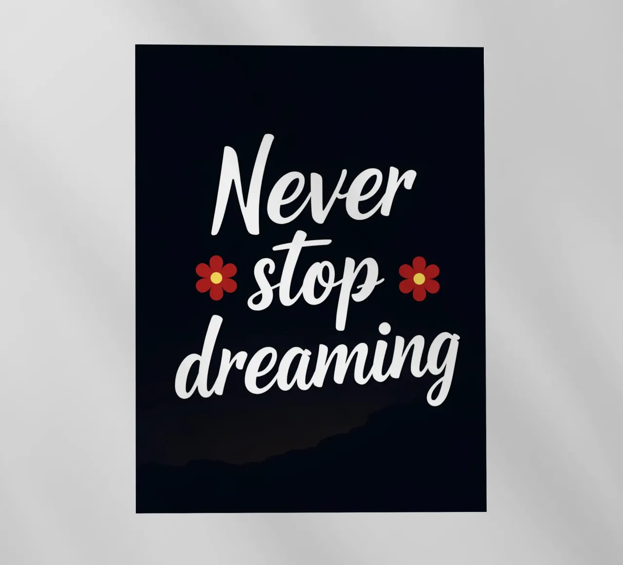 Non smettere mai di sognare pellicola backlit da inspirational quote