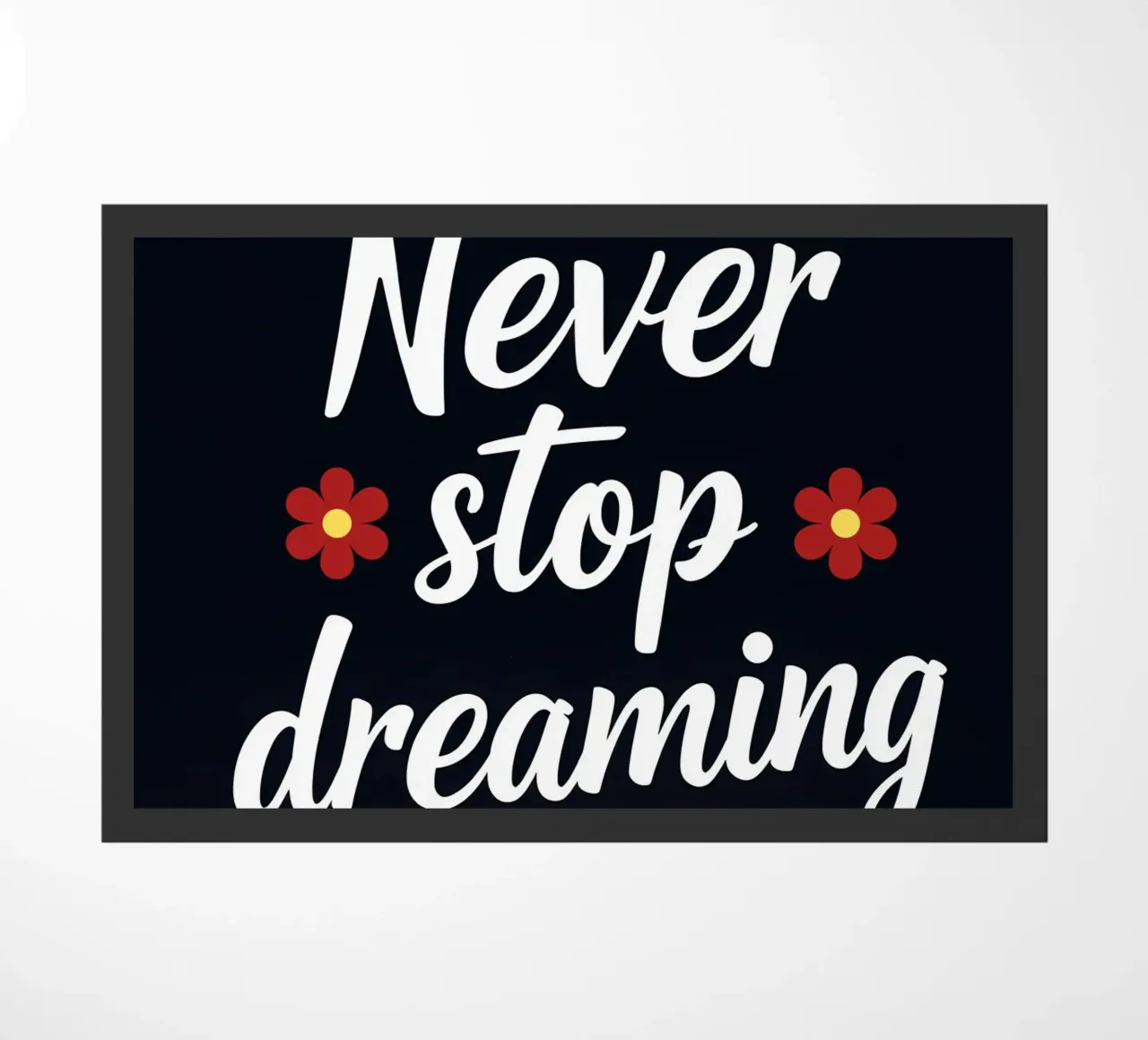 Non smettere mai di sognare zerbino da inspirational quote