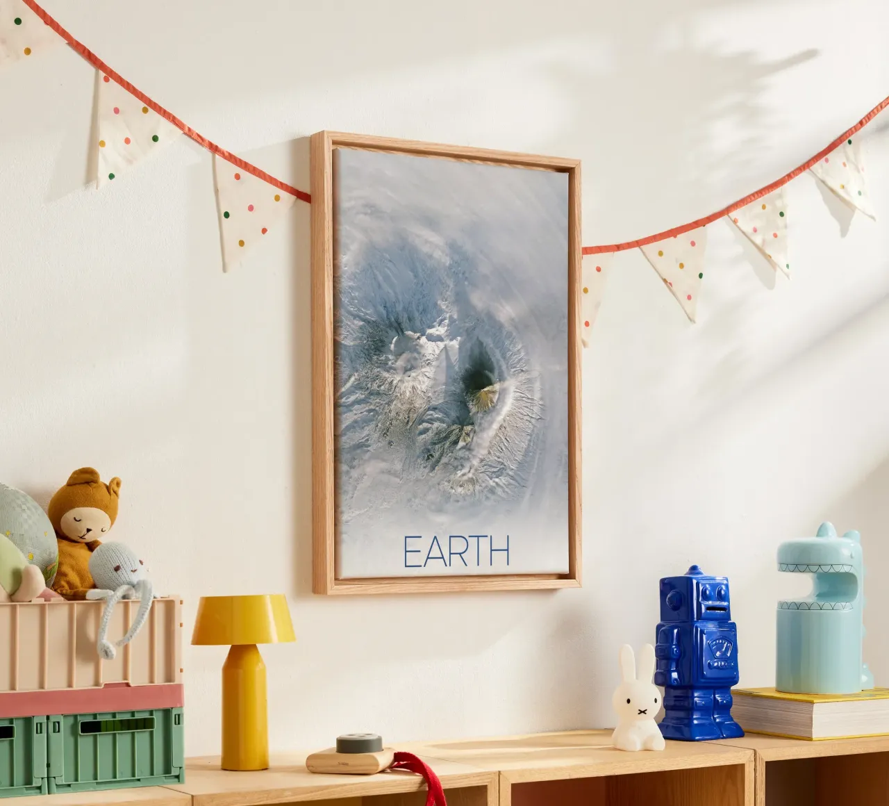 Planeet Aarde Poster canvas met Baklijst van 🎁 ARTVI-SHOP