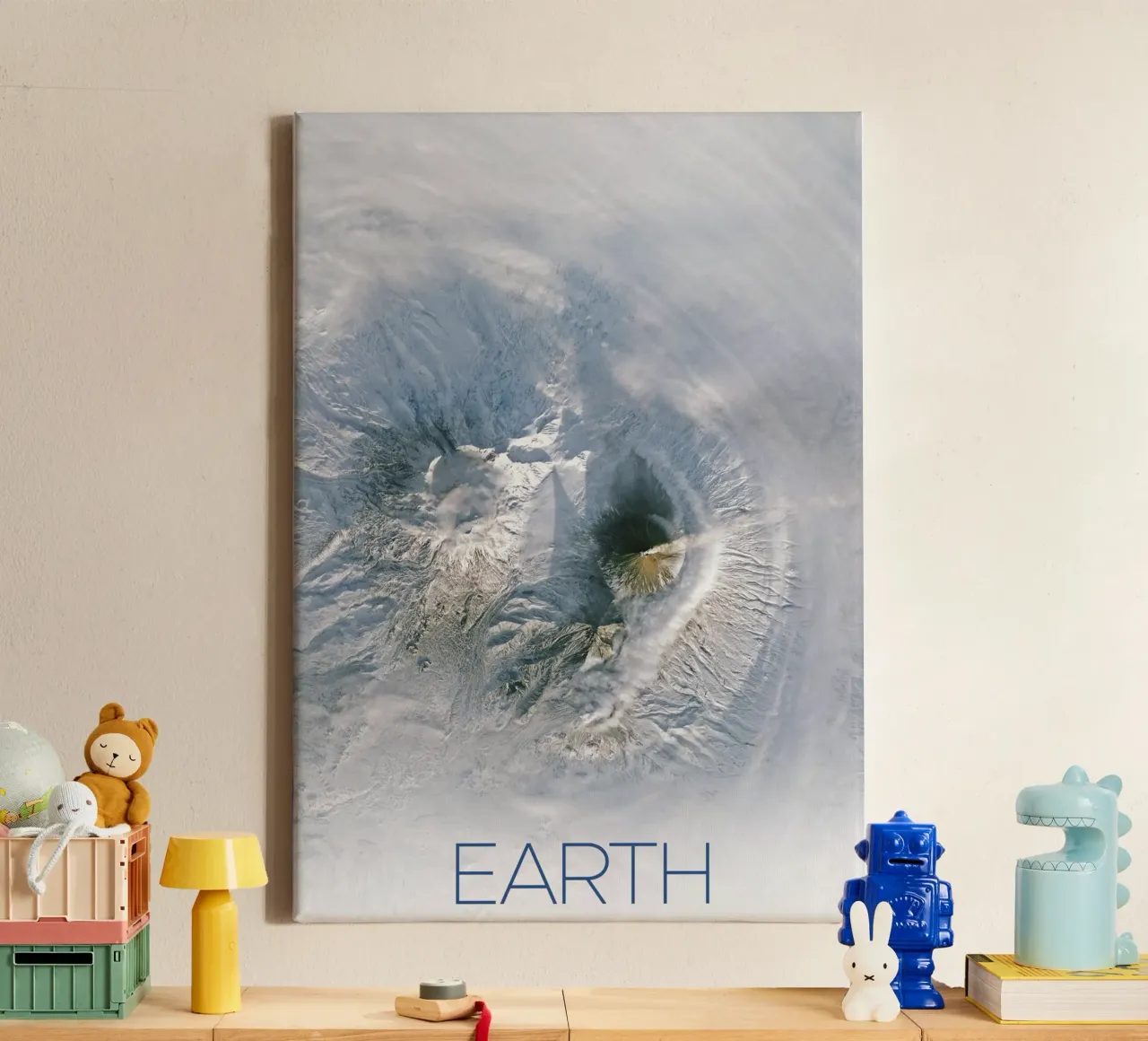 Planeet Aarde Poster canvas met Baklijst van 🎁 ARTVI-SHOP