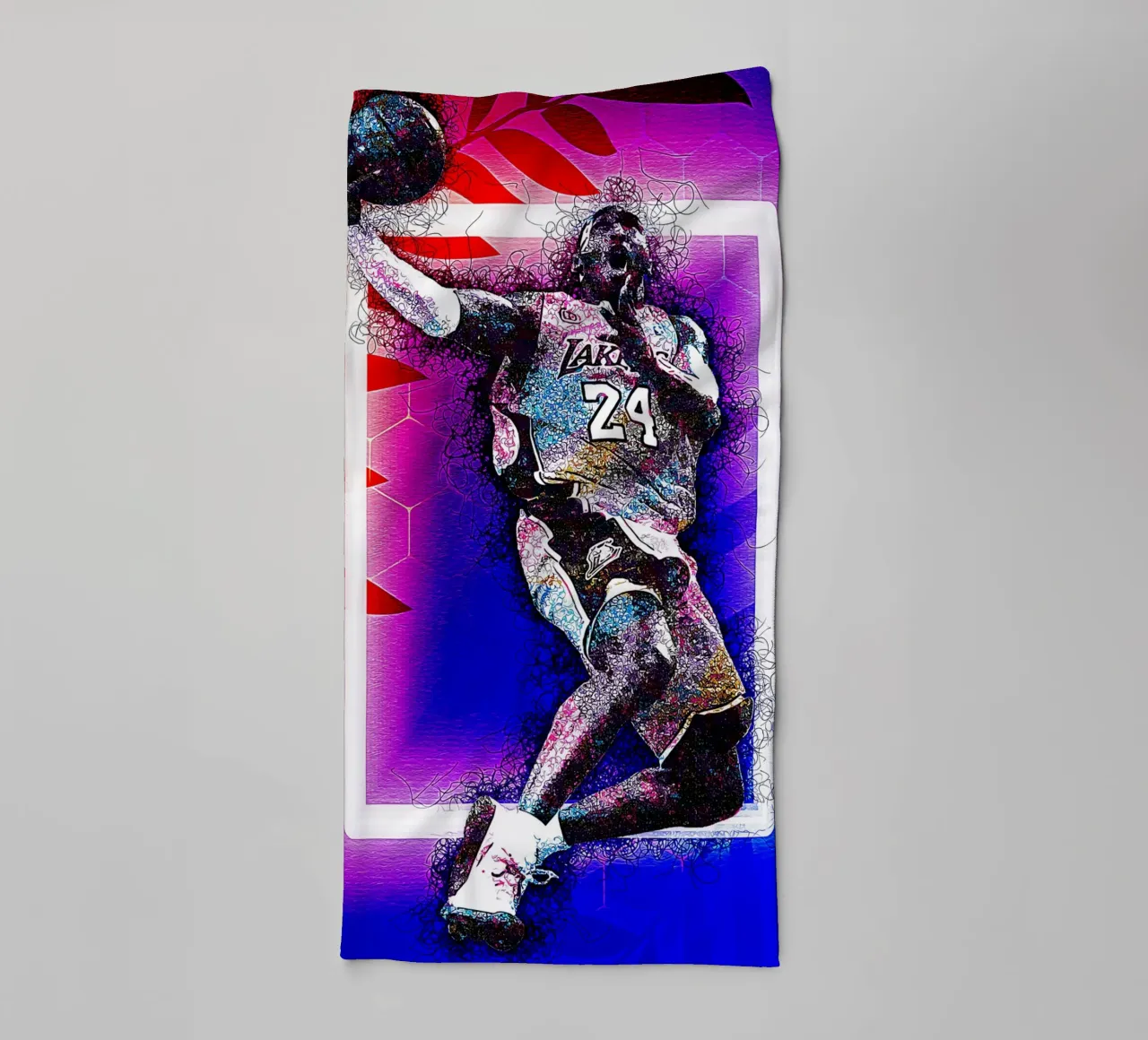 Art of Kobe Bryant towel by neonartroom