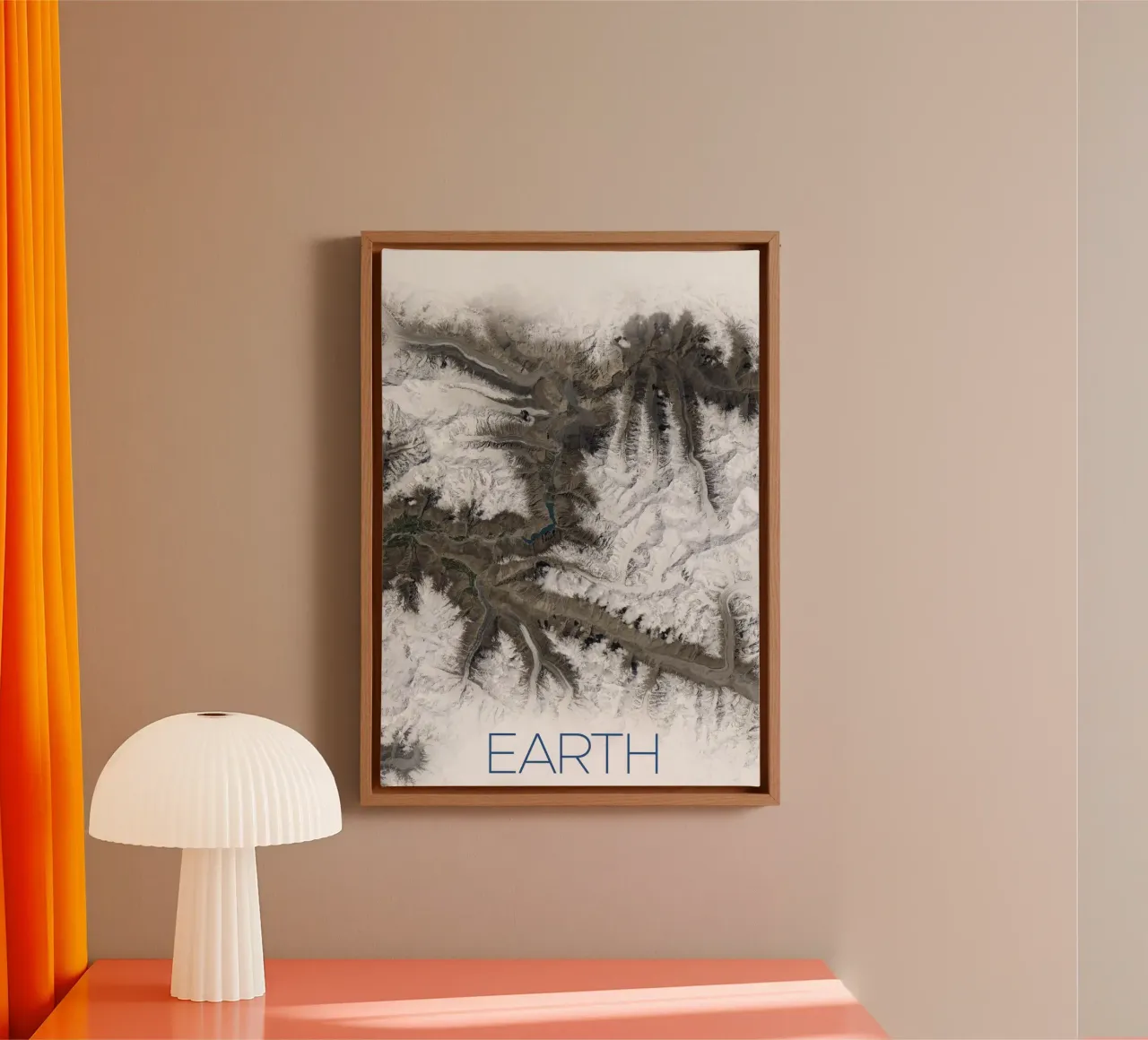 Planeet Aarde Poster canvas met Baklijst van 🎁 ARTVI-SHOP