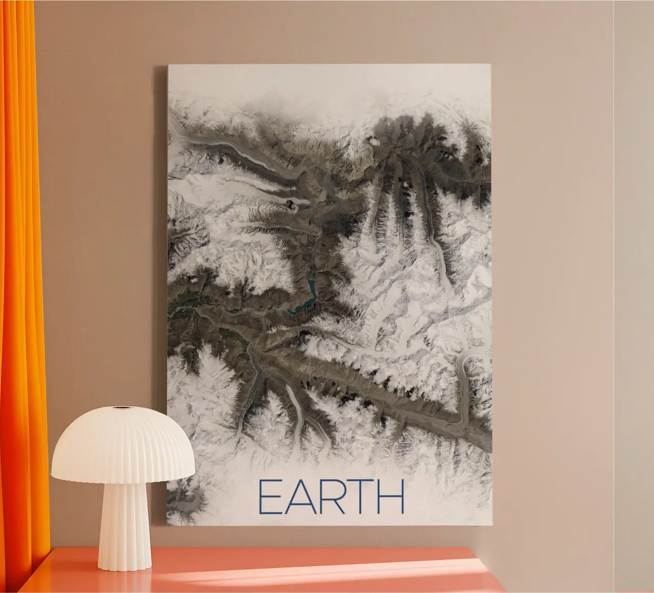 Planeet Aarde Poster canvas met Baklijst van 🎁 ARTVI-SHOP