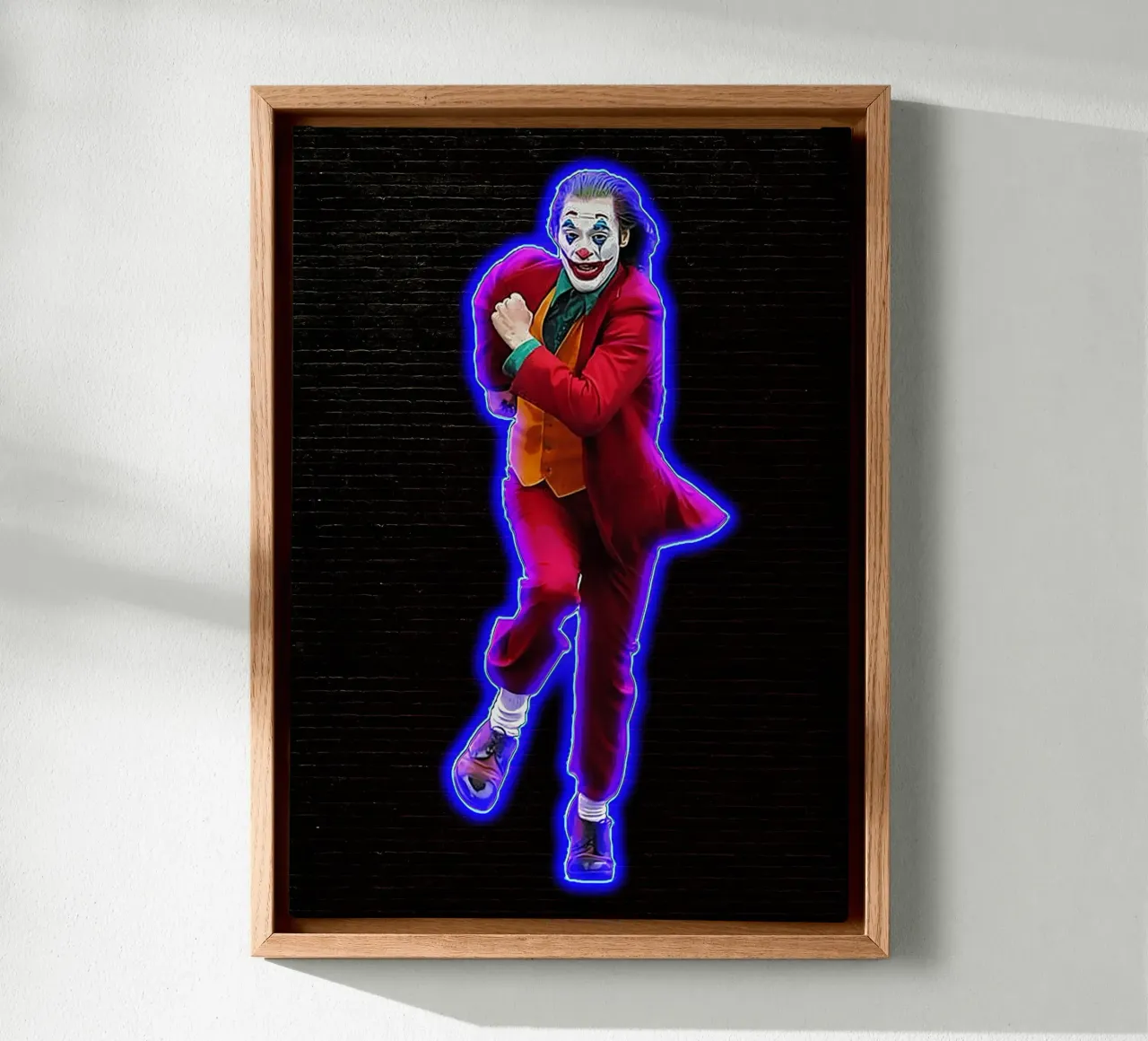 Run Joker Run canvas with Floater frame by neonartroom