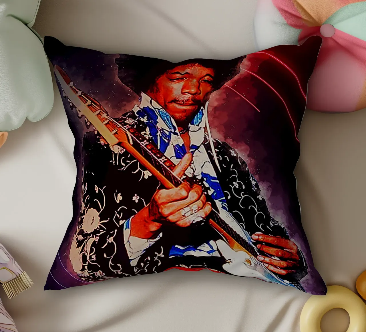 L'epopea di Jimi Hendrix cuscino da neonartroom