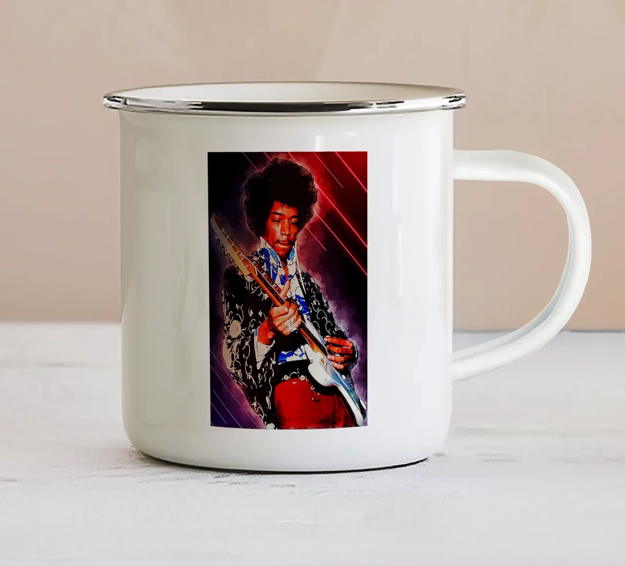 L'epopea di Jimi Hendrix tazza in smalto da neonartroom