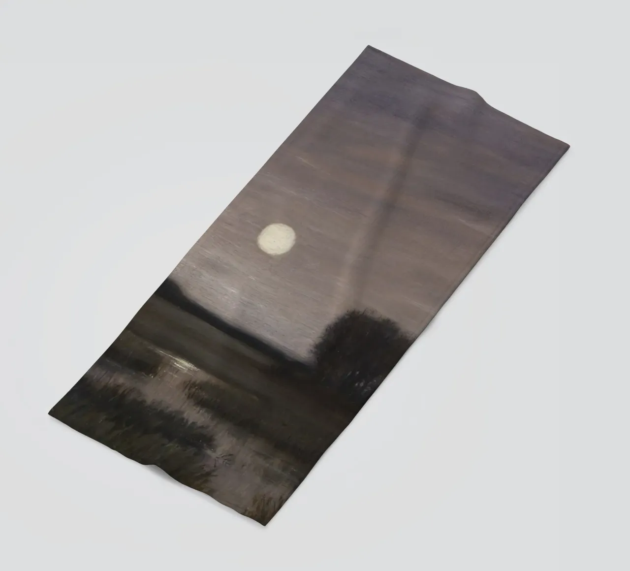 Hans at the end - Moonrise. beach towel by ARTOTHEK