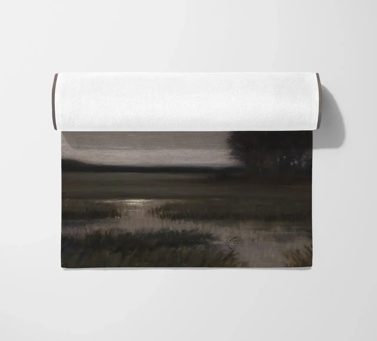 Hans at the end - Moonrise. beach towel by ARTOTHEK