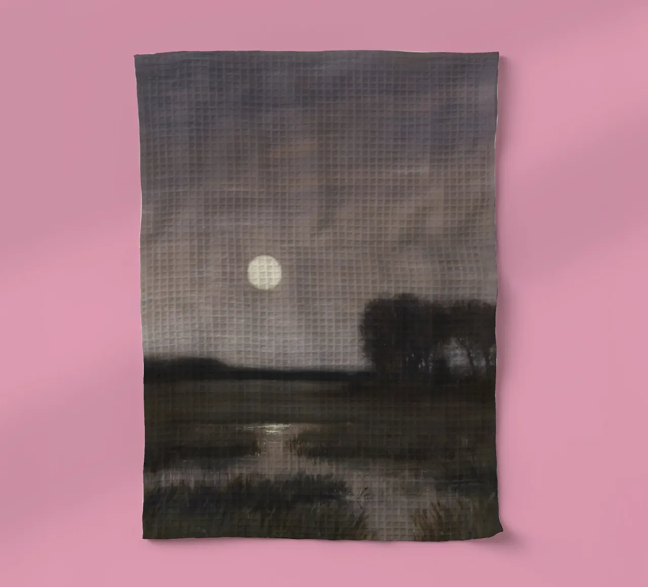 Hans à la fin - Lever de lune. torchon de ARTOTHEK