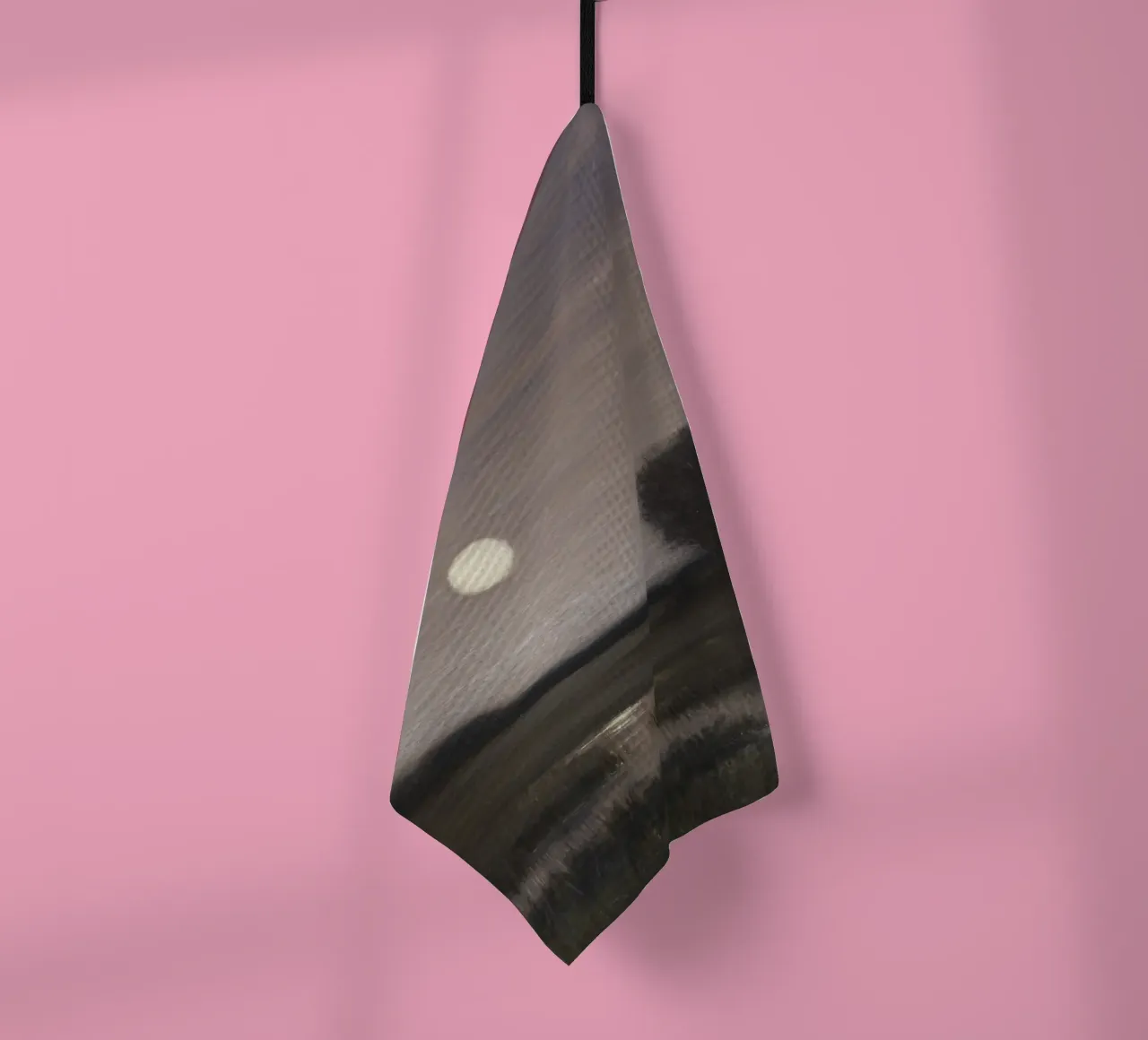 Hans à la fin - Lever de lune. torchon de ARTOTHEK
