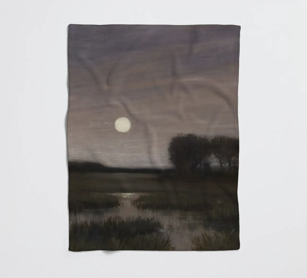 Hans aan het einde - Moonrise. fleecedeken van ARTOTHEK