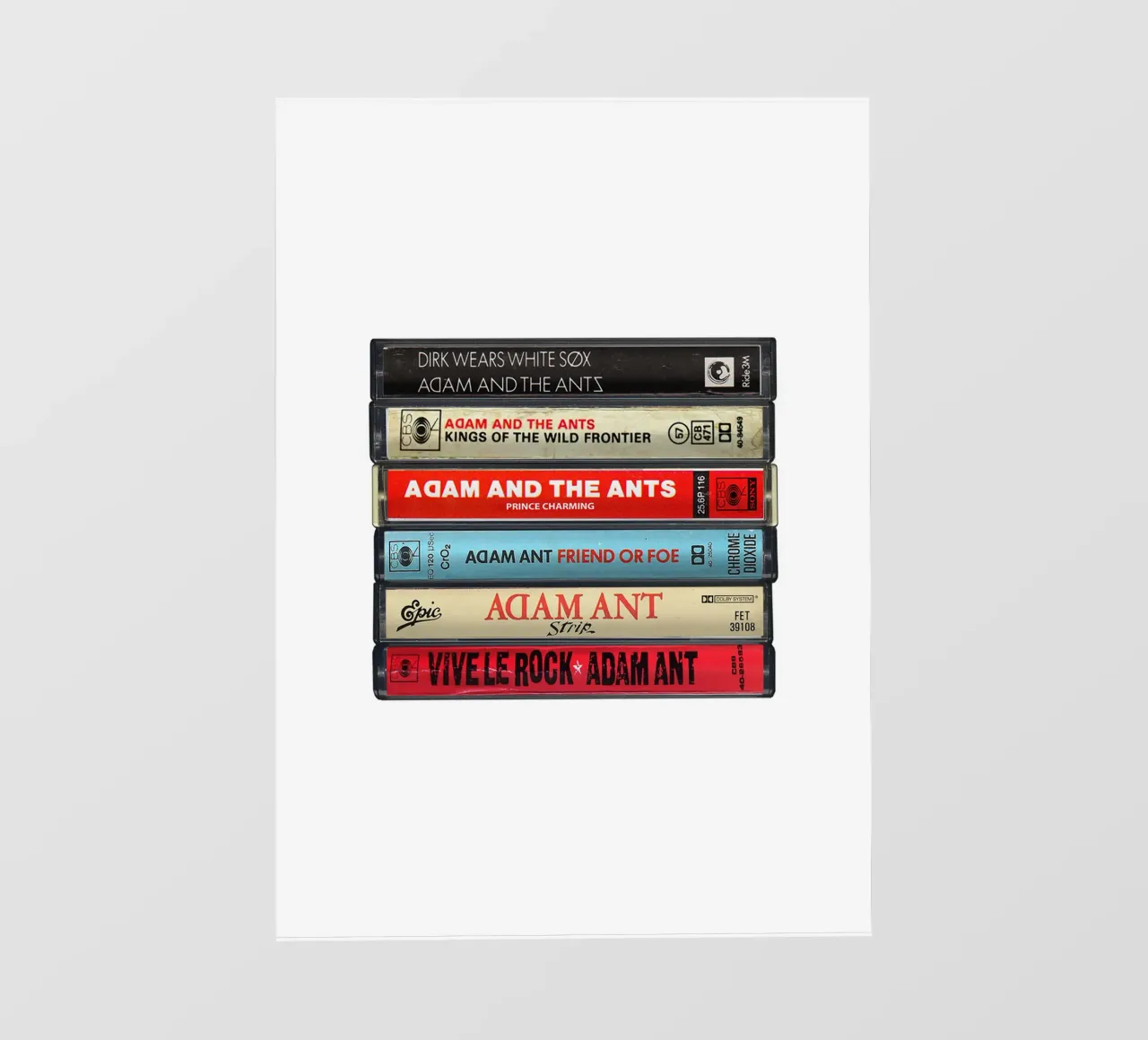 Adam Ant - Album raccolti - Stampa musicassetta telo in pvc da MrMustardPrints