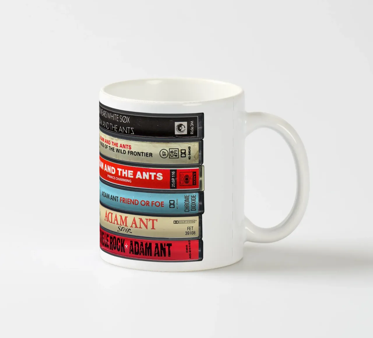Adam Ant - Album raccolti - Stampa musicassetta tazza in ceramica da MrMustardPrints