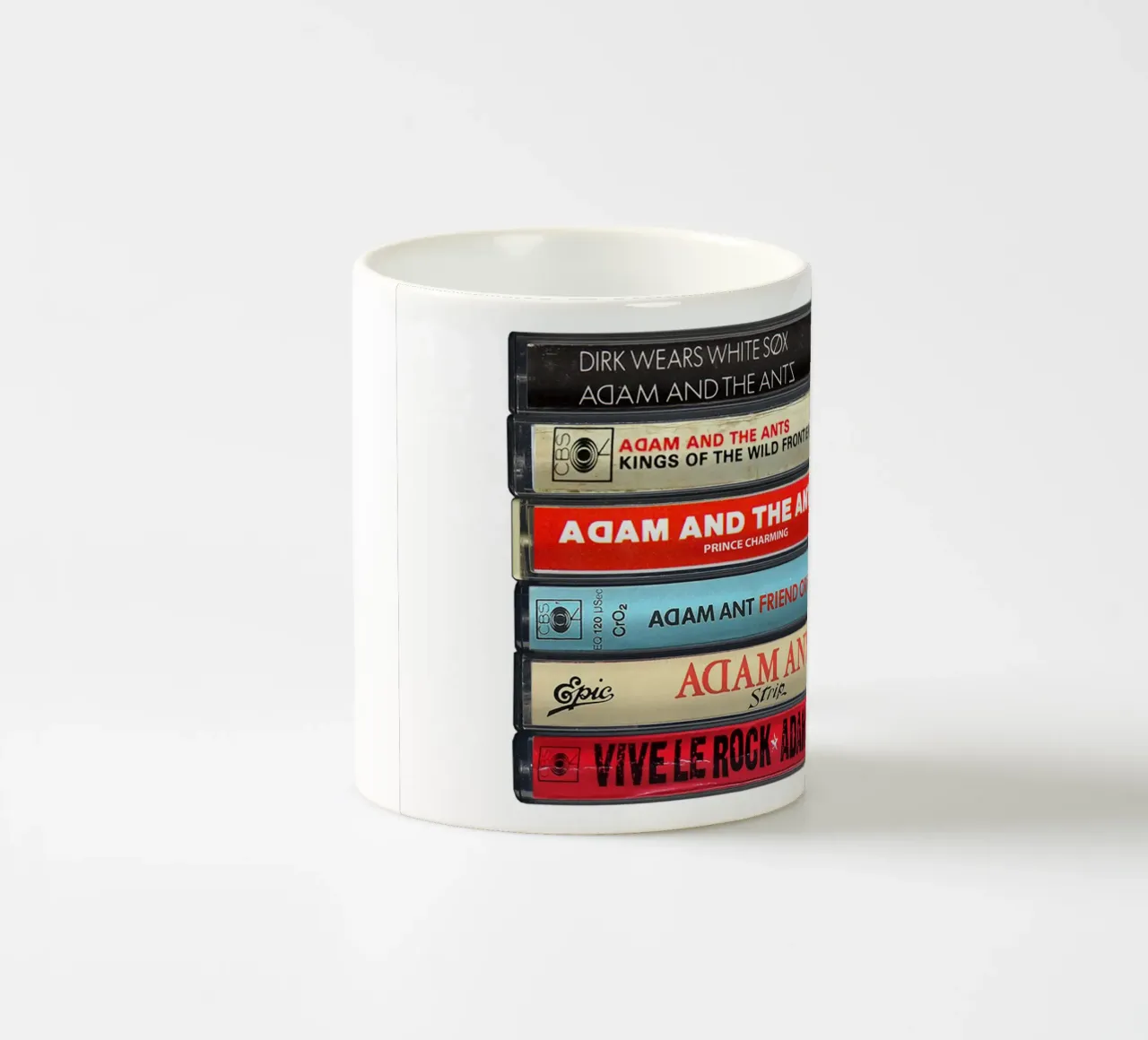Adam Ant - Album raccolti - Stampa musicassetta tazza in ceramica da MrMustardPrints