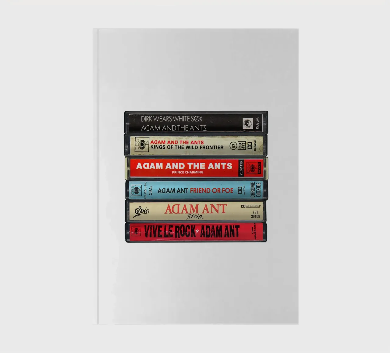Adam Ant - Collected Albums - Music Cassette Print notebook by MrMustardPrints