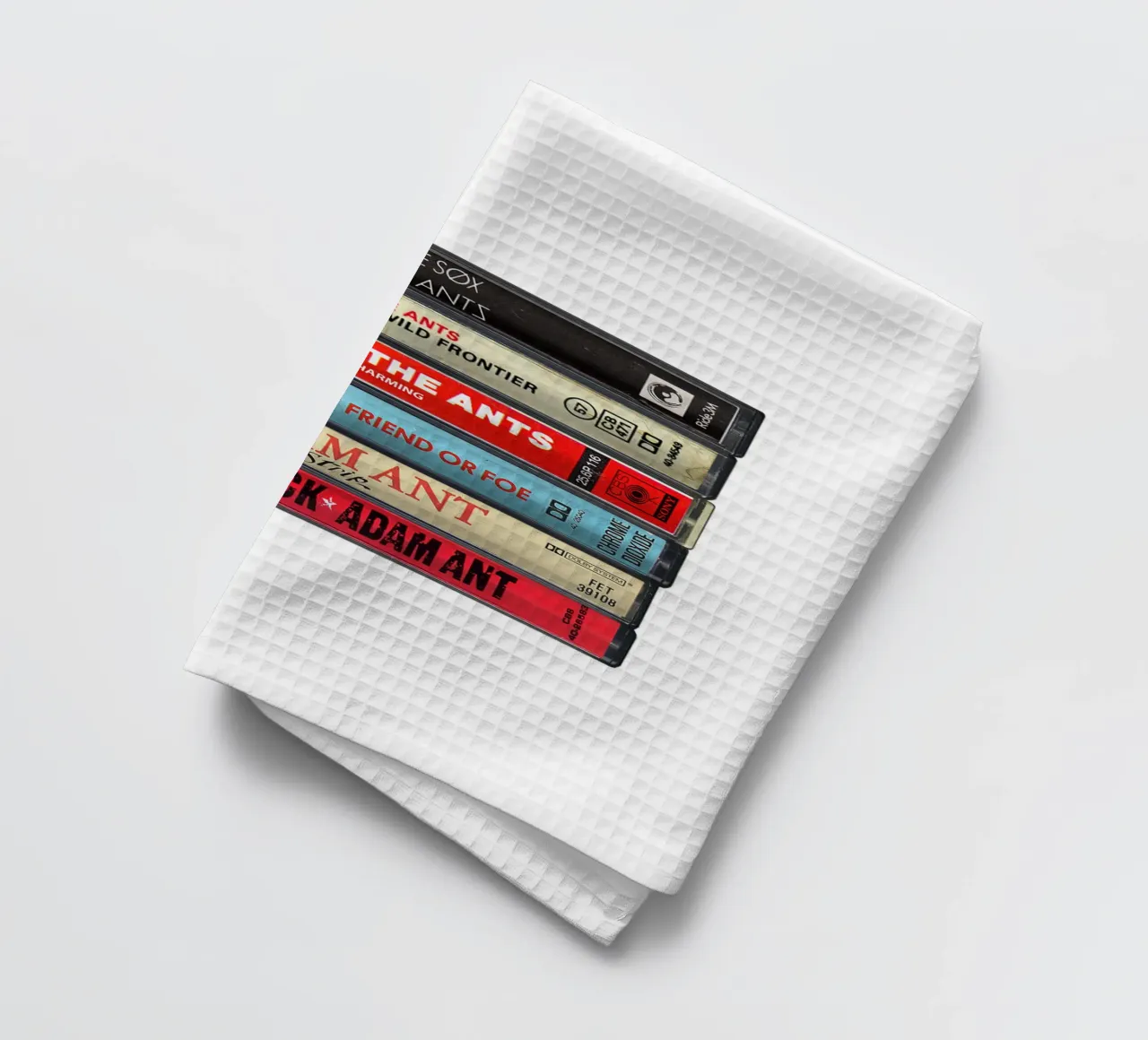 Adam Ant - Collected Albums - Music Cassette Print torchon de MrMustardPrints