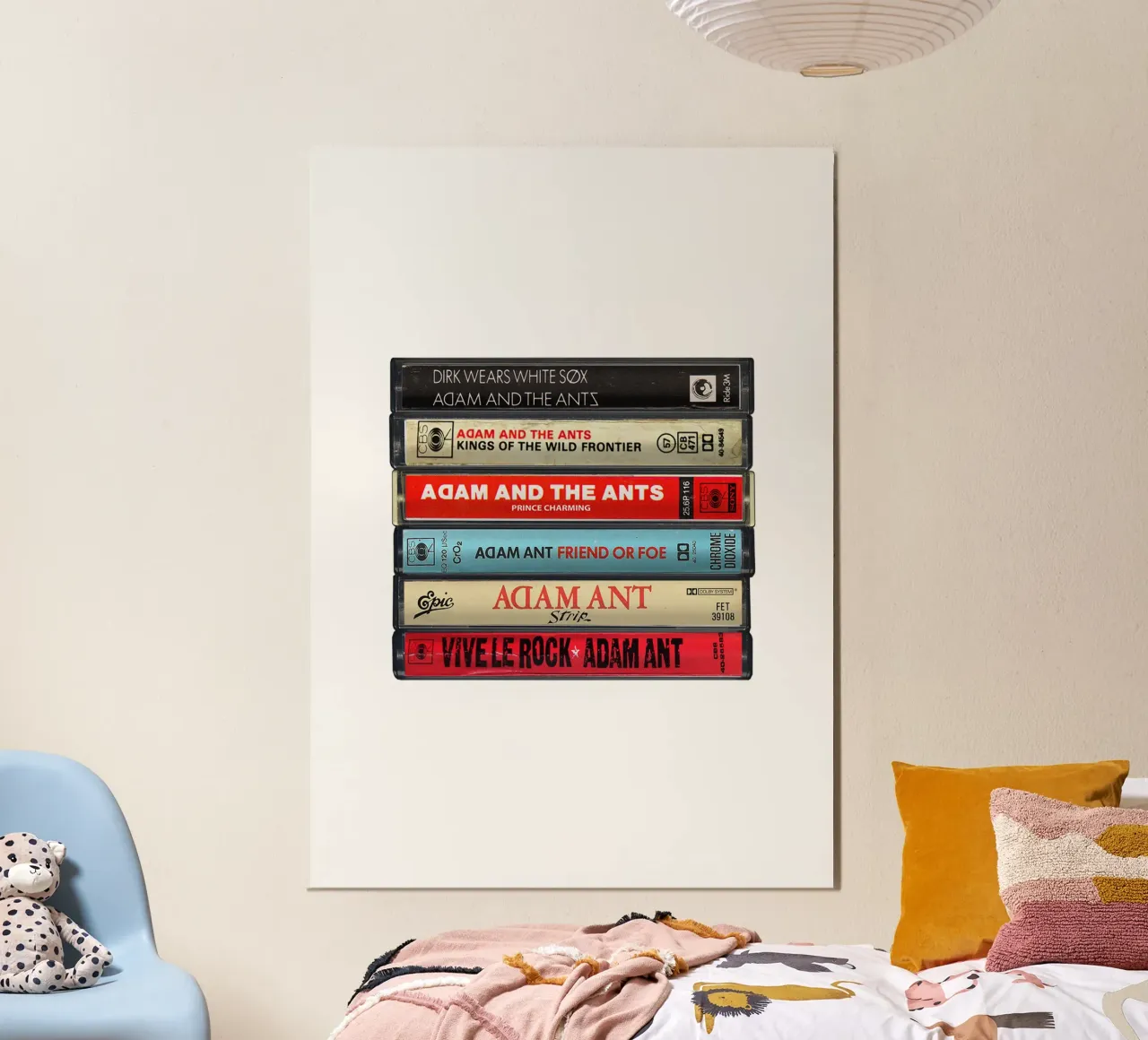 Adam Ant - Album raccolti - Stampa musicassetta poster da MrMustardPrints