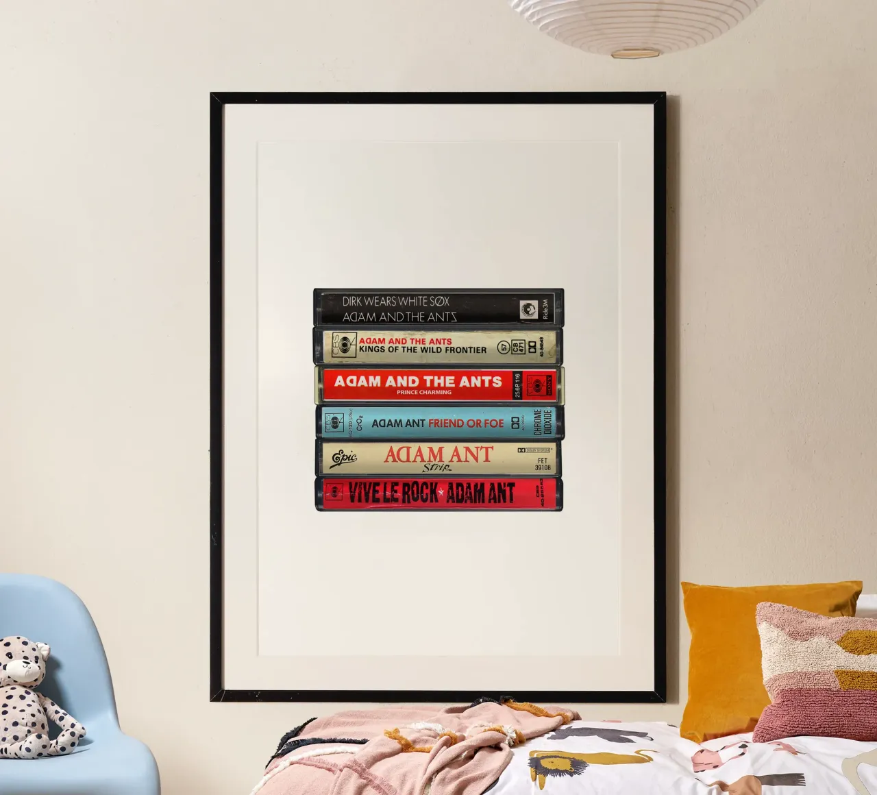 Adam Ant - Album raccolti - Stampa musicassetta poster da MrMustardPrints