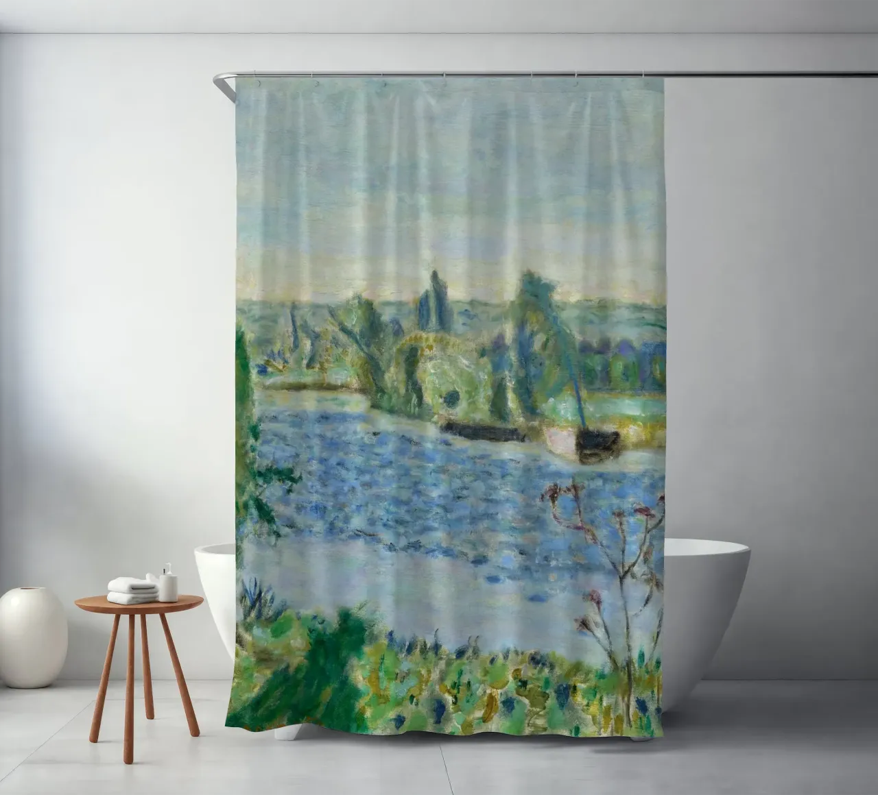 Bonnard - Blauer Morgen oder kleiner Fluss. 1927 Duschvorhang von ARTOTHEK