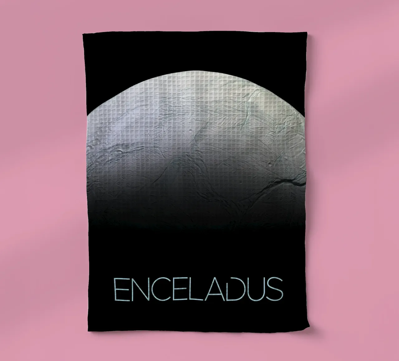 Enceladus poster from NASA tea towel by 🎁 ARTVI-SHOP
