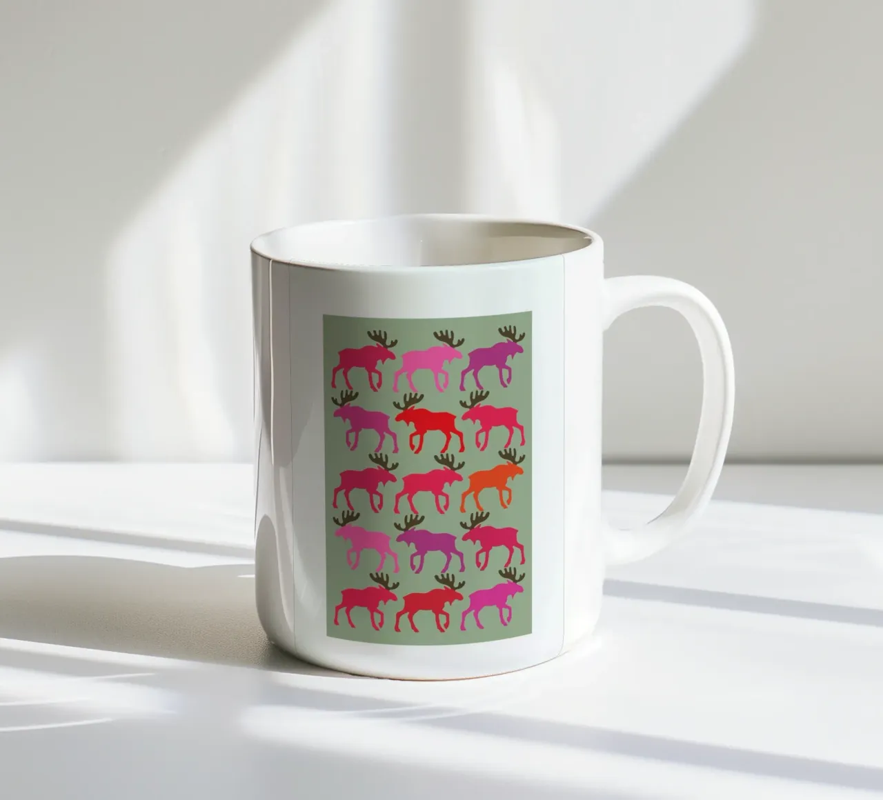 Moose 3 taza de cerámica de Visual Philosophy