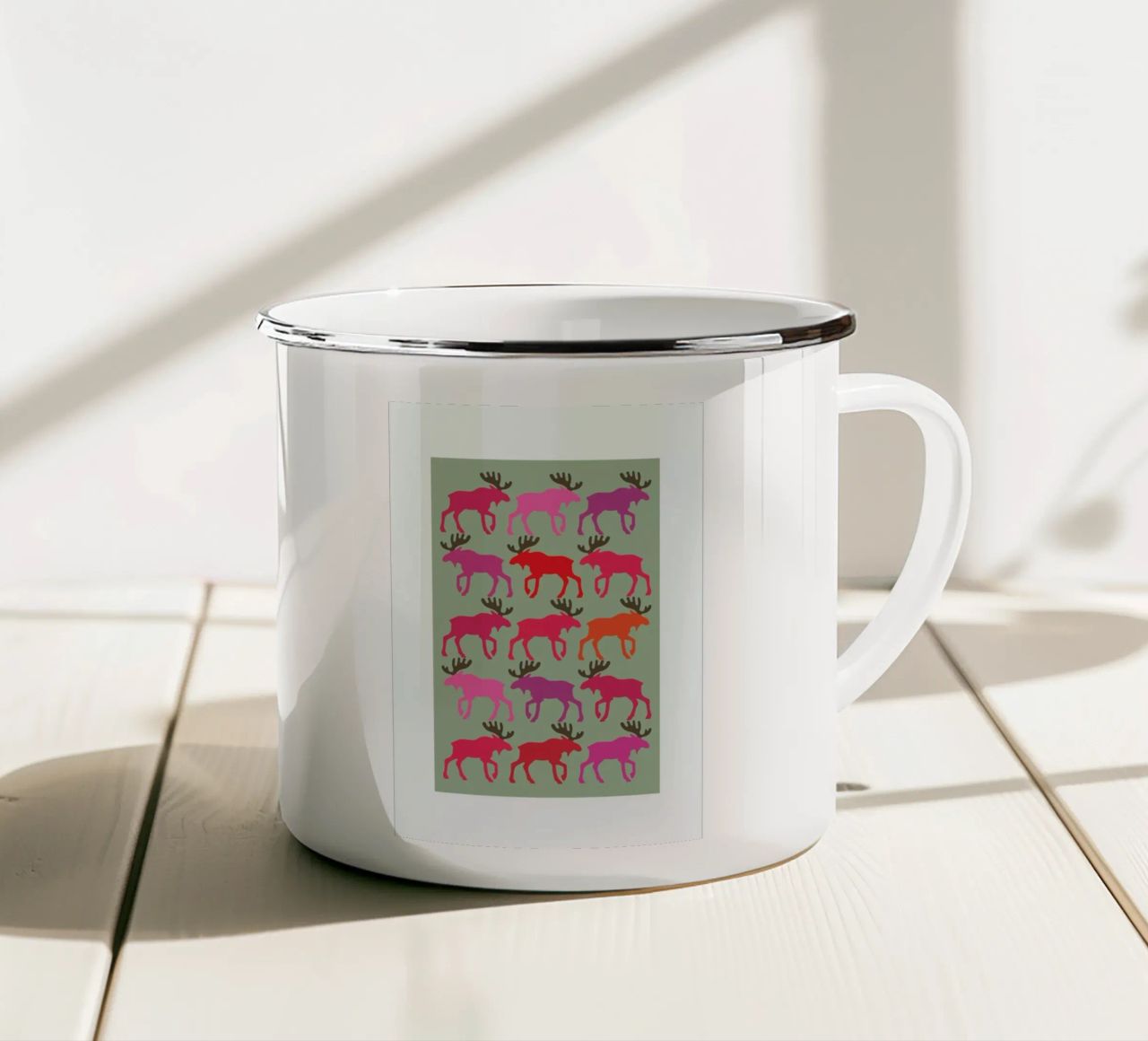Moose 3 tazza in smalto da Visual Philosophy