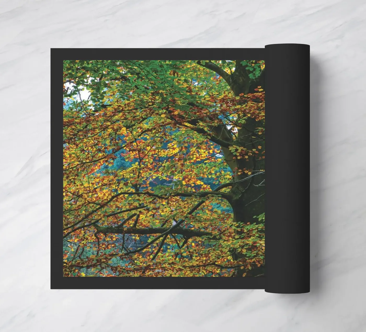 Herfstbos deurmat van Dave Hare Photography