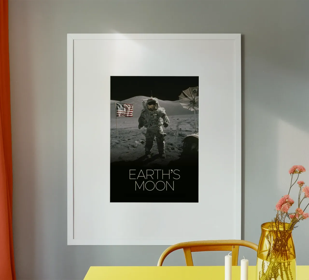 Astronauta sulla luna Poster della NASA poster con telaio in alluminio da 🎁 ARTVI-SHOP