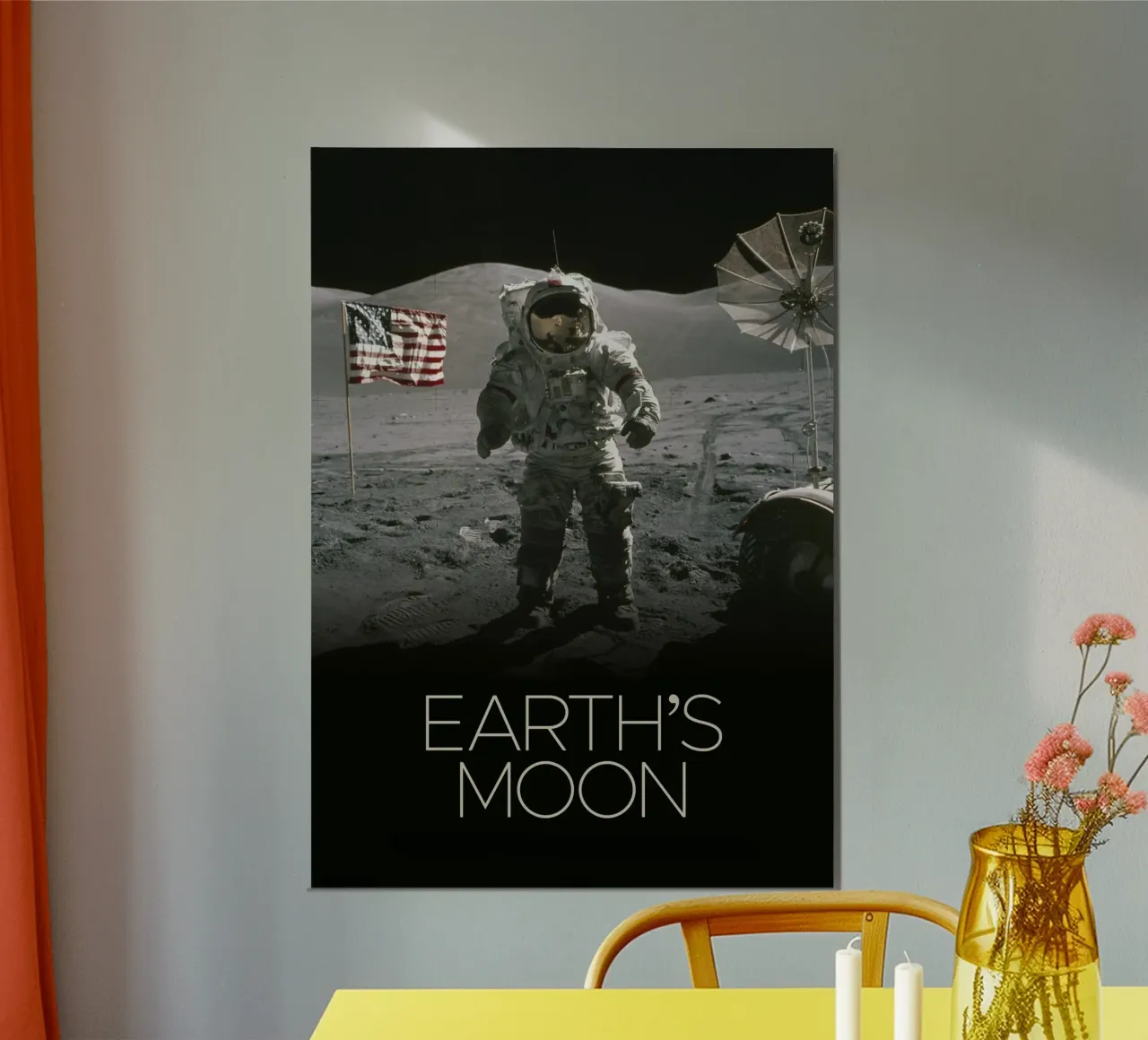Astronauta sulla luna Poster della NASA poster con telaio in alluminio da 🎁 ARTVI-SHOP