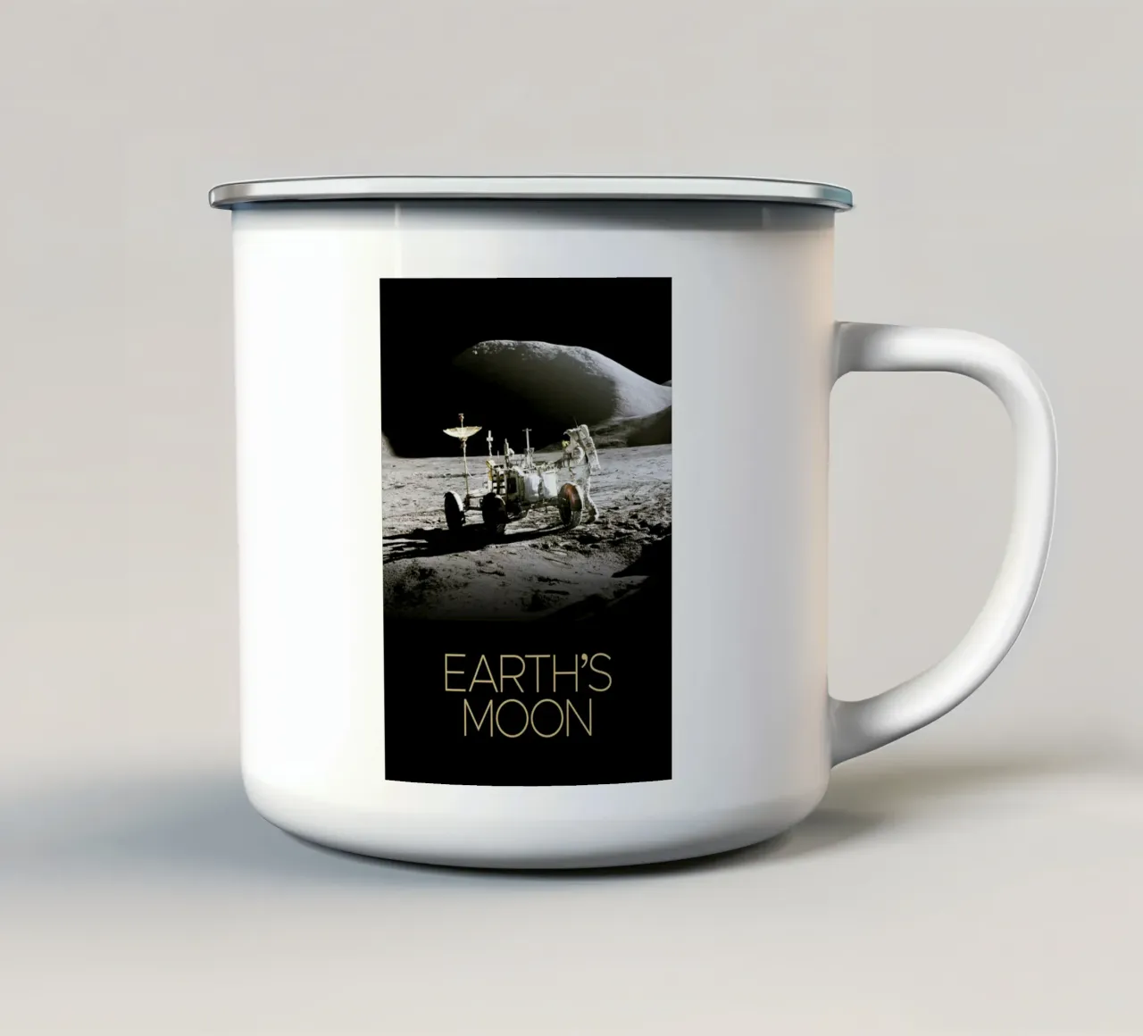 Astronauta sulla luna Poster della NASA tazza in smalto da 🎁 ARTVI-SHOP