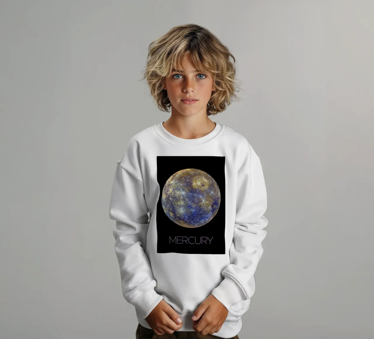 mercury nasa poster kids sweatshirt by 🎁 ARTVI-SHOP
