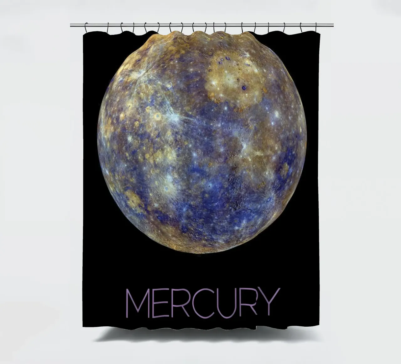 mercury nasa poster shower curtain by 🎁 ARTVI-SHOP
