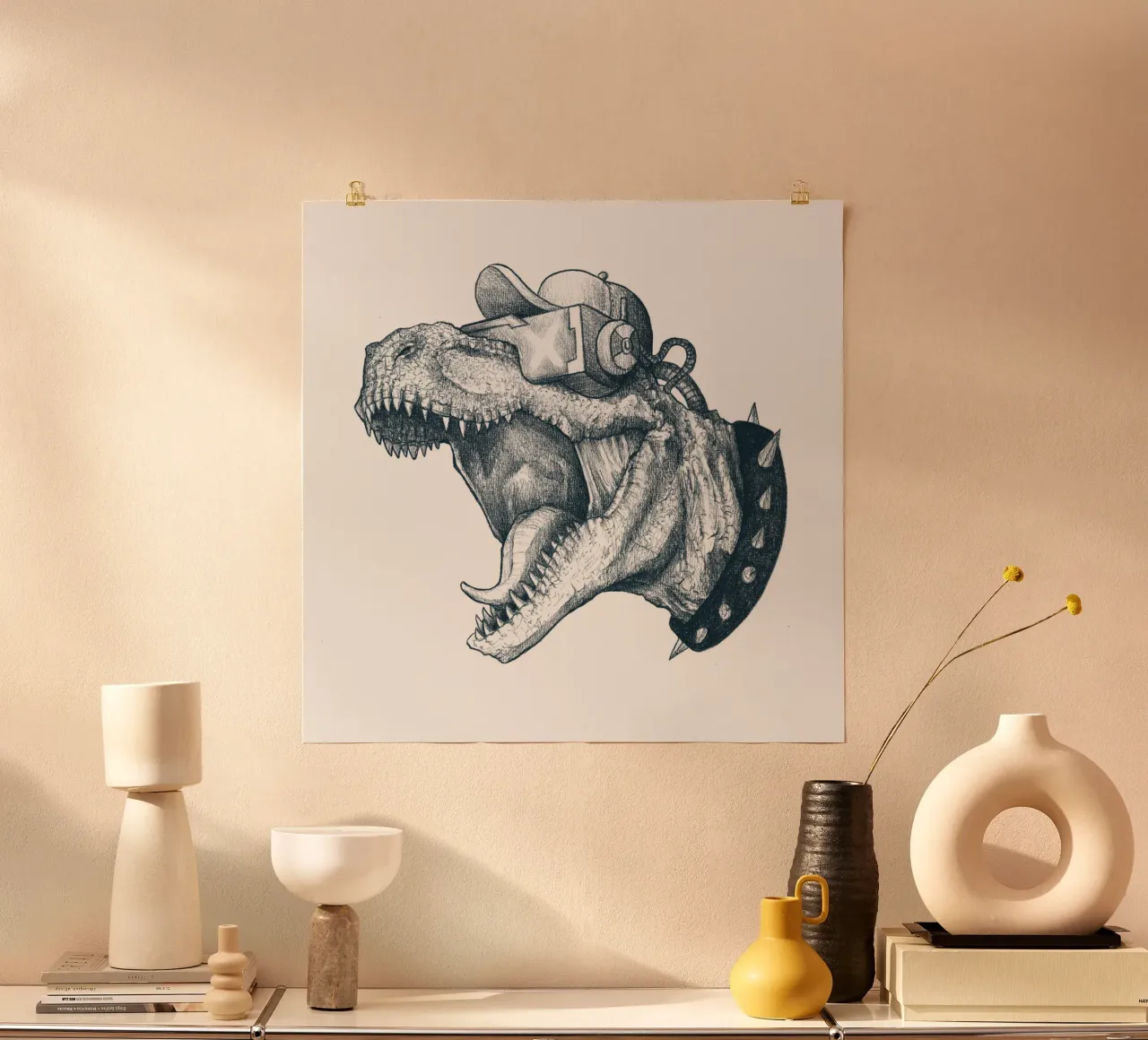 Cyber Dino carta hahnemühle da mikekoubou