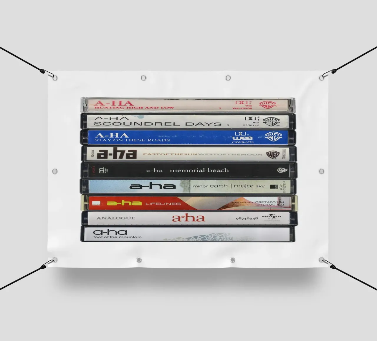 A-Ha - Album raccolti - Stampa cassetta musicale d'epoca telo in pvc da MrMustardPrints